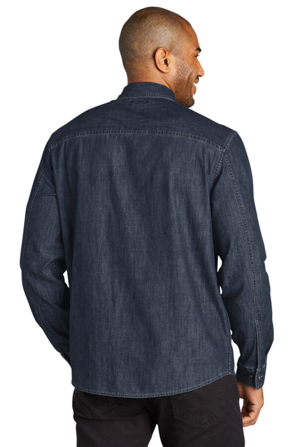 W676 Port Authority® Long Sleeve Perfect Denim Shirt - Image 6