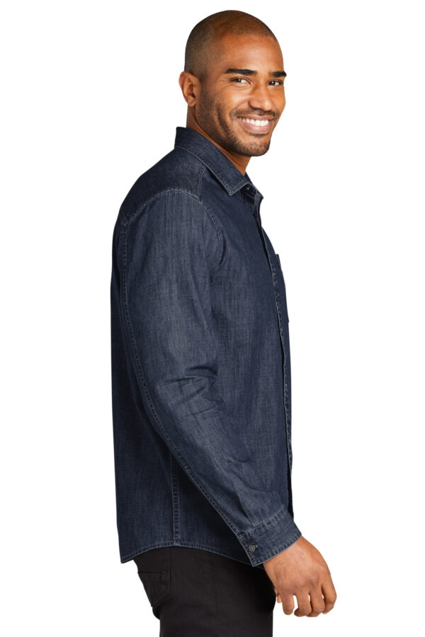 W676 Port Authority® Long Sleeve Perfect Denim Shirt - Image 5