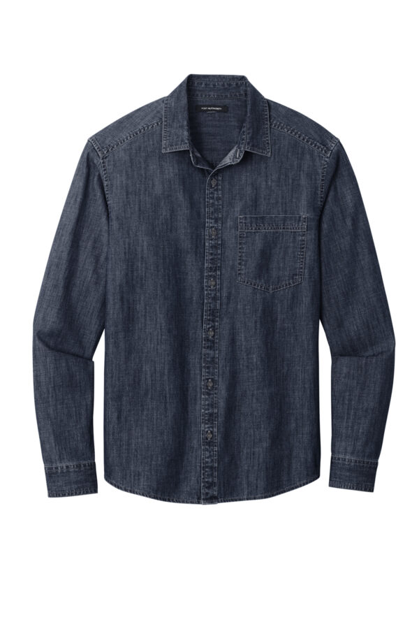 W676 Port Authority® Long Sleeve Perfect Denim Shirt - Image 4