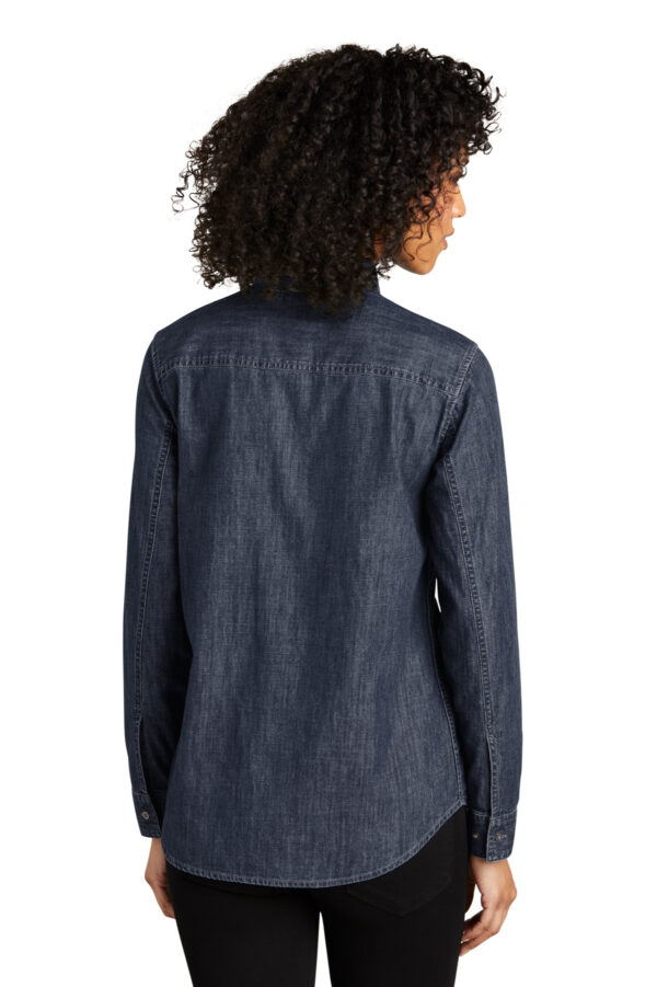 LW676 Port Authority® Ladies Long Sleeve Perfect Denim Shirt - Image 6